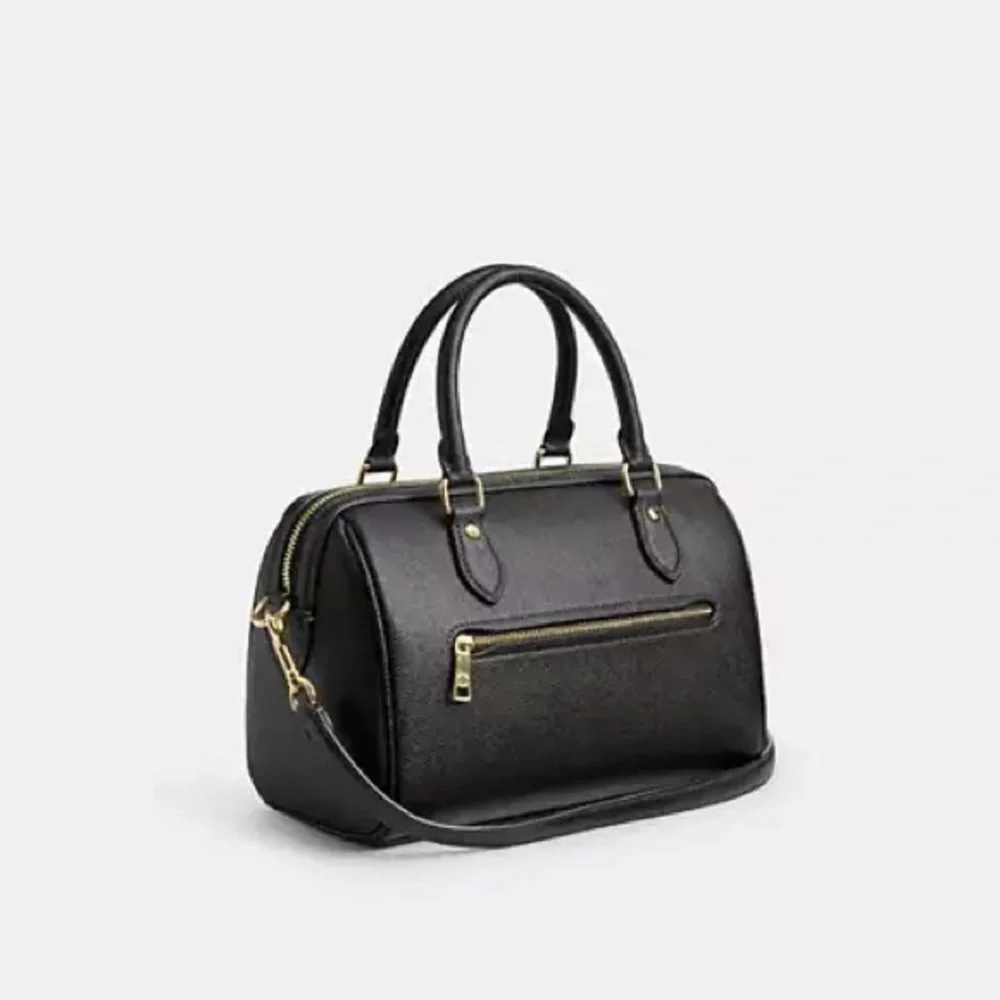 BNWT. Coach Rowan Black Satchel with Gold Hardware - Picture 4 of 8